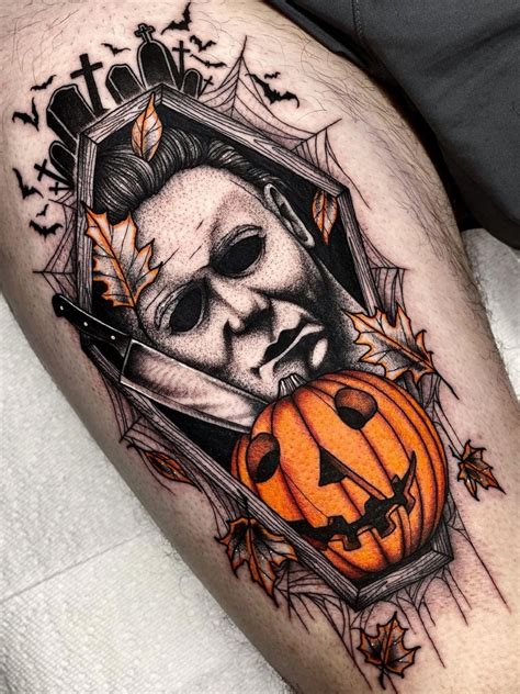 small michael myers tattoo|kawaii ghost tattoo.